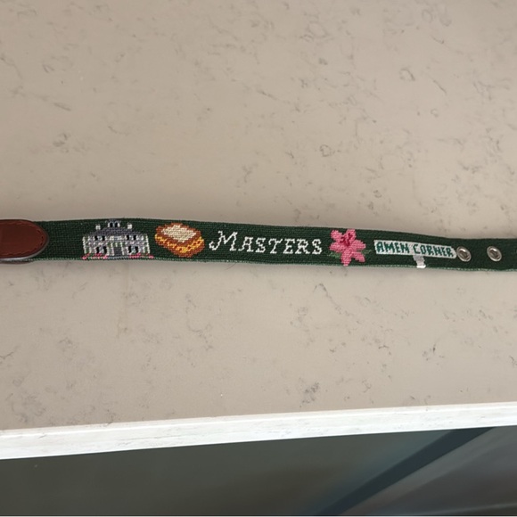 Green Masters Needlepoint Belt